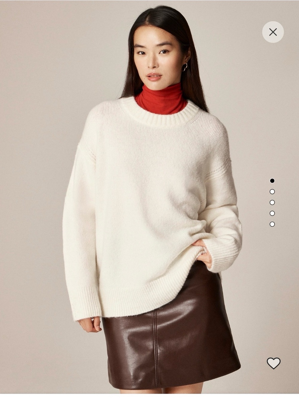 J. Crew Cream Crewneck Sweater